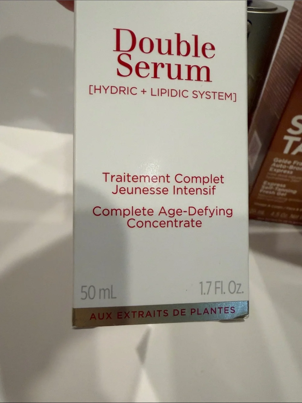 Clarins Double Serum & Self Tan Set — Gold, White, Bronze
